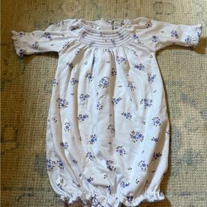 Kissy Kissy Floral Sleep Sack - White and Blue